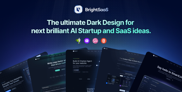 BrightSaaS | AI Startup, SaaS Software HTML Template