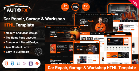 AutoFx – Car Repair & Auto Service HTML Template
