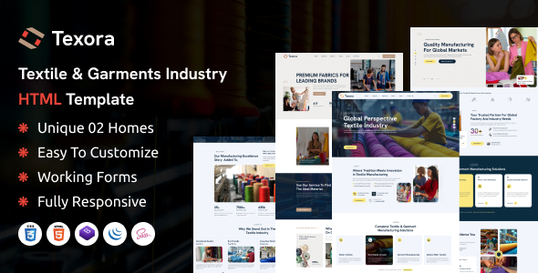 Texora – Textile & Garments Industry HTML Template