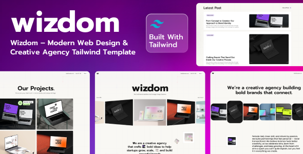 Wizdom - Modern Web Design Tailwind CSS Template