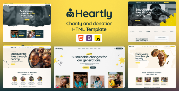 Heartly – Fundraising & Charity HTML Template