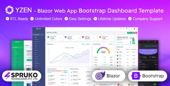 Yzen - Blazor Web App Bootstrap Admin Dashboard Template