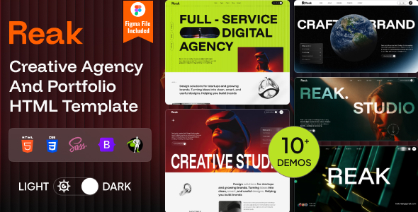 Reak - Creative & Digital Agency HTML Template