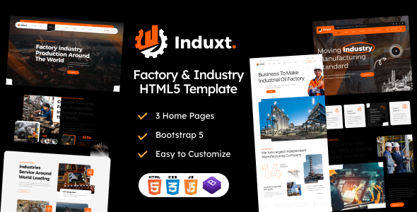 Induxt - Factory & Industry HTML Template
