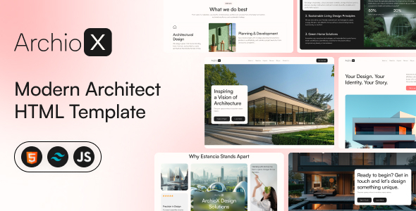 Archiox - Modern Architect HTML Tailwind css Template