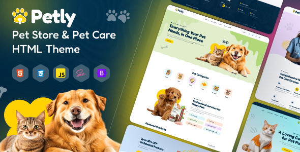 Petly - Premium Pet Shop & Pet Care HTML Template