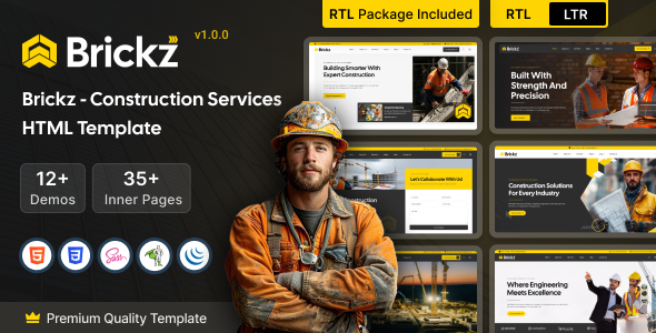 Brickz - Construction HTML Template