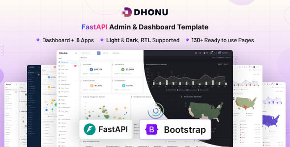 Dhonu - Bootstrap 5 & FastAPI Admin & Dashboard Template