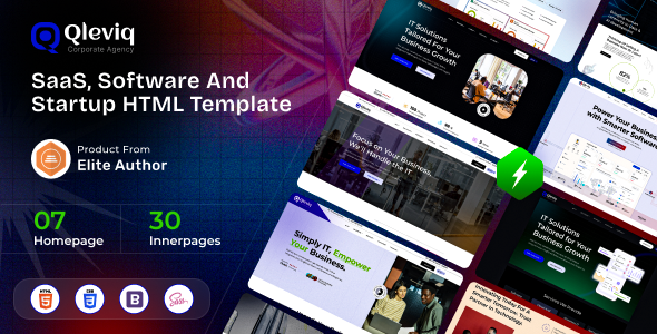 Qleviq - SaaS, Software and Startup HTML Template