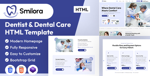 Smilora - Dentist & Dental Care HTML Template