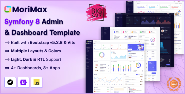 Morimax- Symfony 8 Admin & Dashboard Template