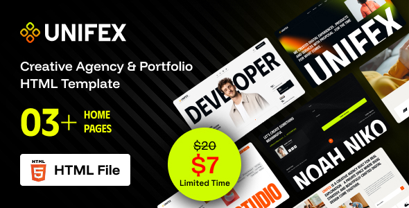 Unifex - Creative Agency & Portfolio HTML Template
