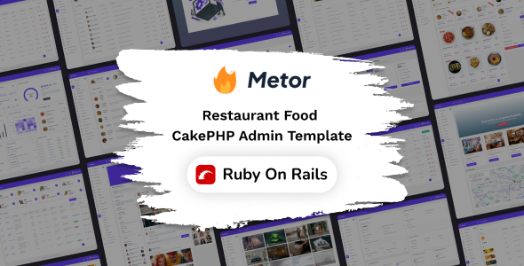Metor - Ruby On Rails Restaurant Food Admin Dashboard Template