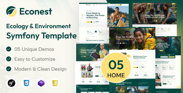 Econest - Ecology & Environment Symfony Template