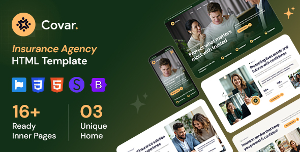 Covar - Insurance Agency HTML Template