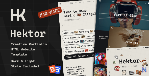 Hektor - Creative Agency & Portfolio HTML Website Template