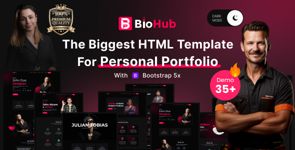 BioHub - Personal Portfolio HTML Template