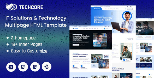 TechCore – IT Solutions & Technology Multipage HTML Template