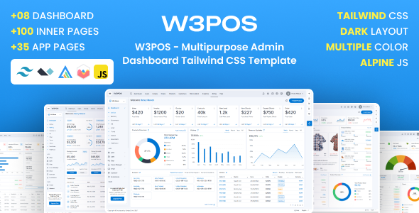W3POS - Multipurpose Admin Dashboard Tailwind CSS Template