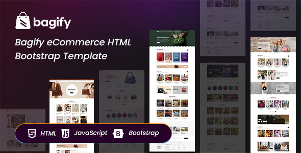 Bagify eCommerce HTML, Bootstrap Template