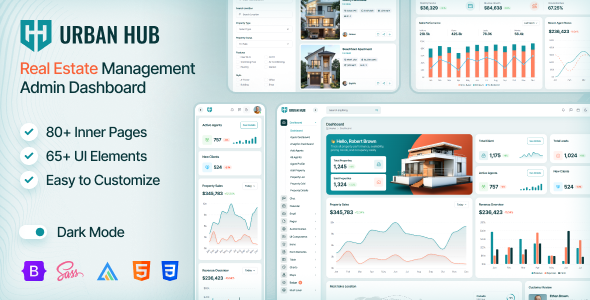 UrbanHub | Real Estate Management Admin Dashboard Template
