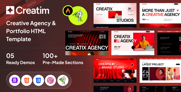 Creatim - Creative Agency & Portfolio HTML Template