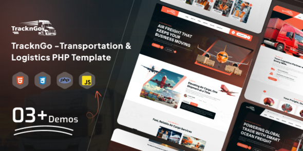 TracknGo -Transportation & Logistics PHP Template