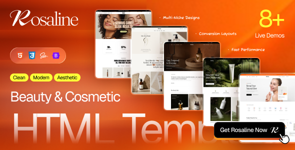 Rosaline - Beauty & Cosmetic eCommerce HTML Template