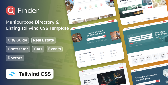 Finder - Multipurpose Tailwind CSS 4 Directory & Listing HTML Template