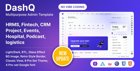 DashQ - Multipurpose  Bootstrap HTML Admin Dashboard Template