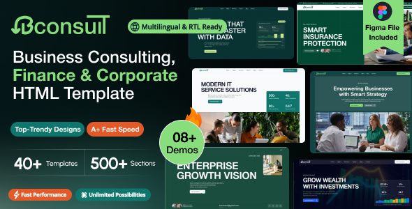 Bconsult – Business Consulting, Finance & Corporate HTML Template