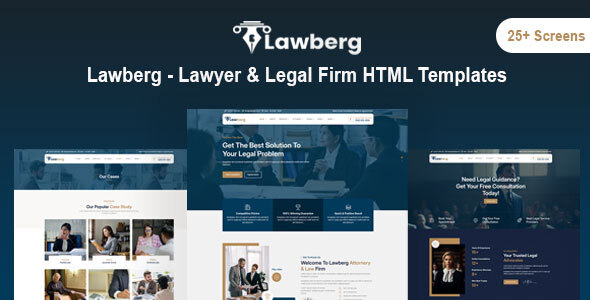 Lawberg - Lawyer & Legal Firm HTML Template Kit