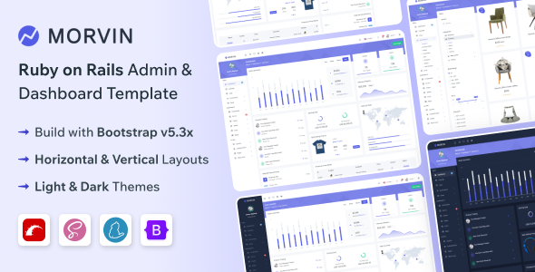 Morvin - Ruby on Rails Admin & Dashboard Template