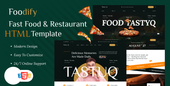 Foodify – Fast Food & Restaurant HTML Template