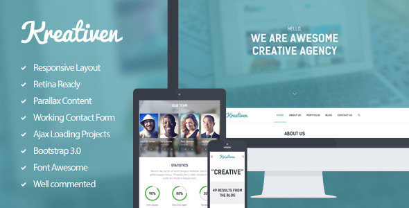 Kreativen - Multipurpose Single Page Template