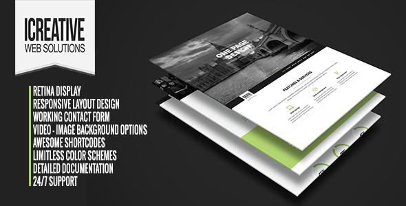 iCreative - OnePage Portfolio HTML Template