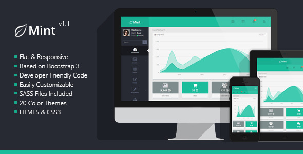 Mint - Flat & Responsive Admin Dashboard Template
