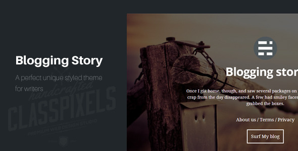Blogging story HTML5 Blog template