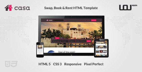 Casa - Swap, Book & Rent HTML Template