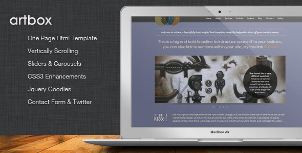 ArtBox - Creative Scrolling Portfolio Template
