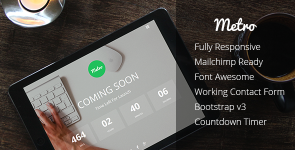 Metro - Coming Soon Responsive Template