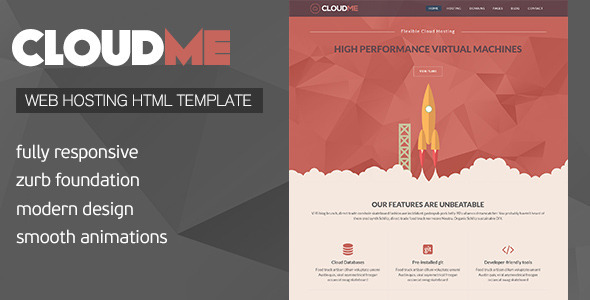 Cloud Me - Web Hosting, Responsive HTML Template
