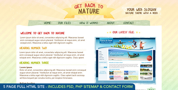 Get Back To Nature - HTML